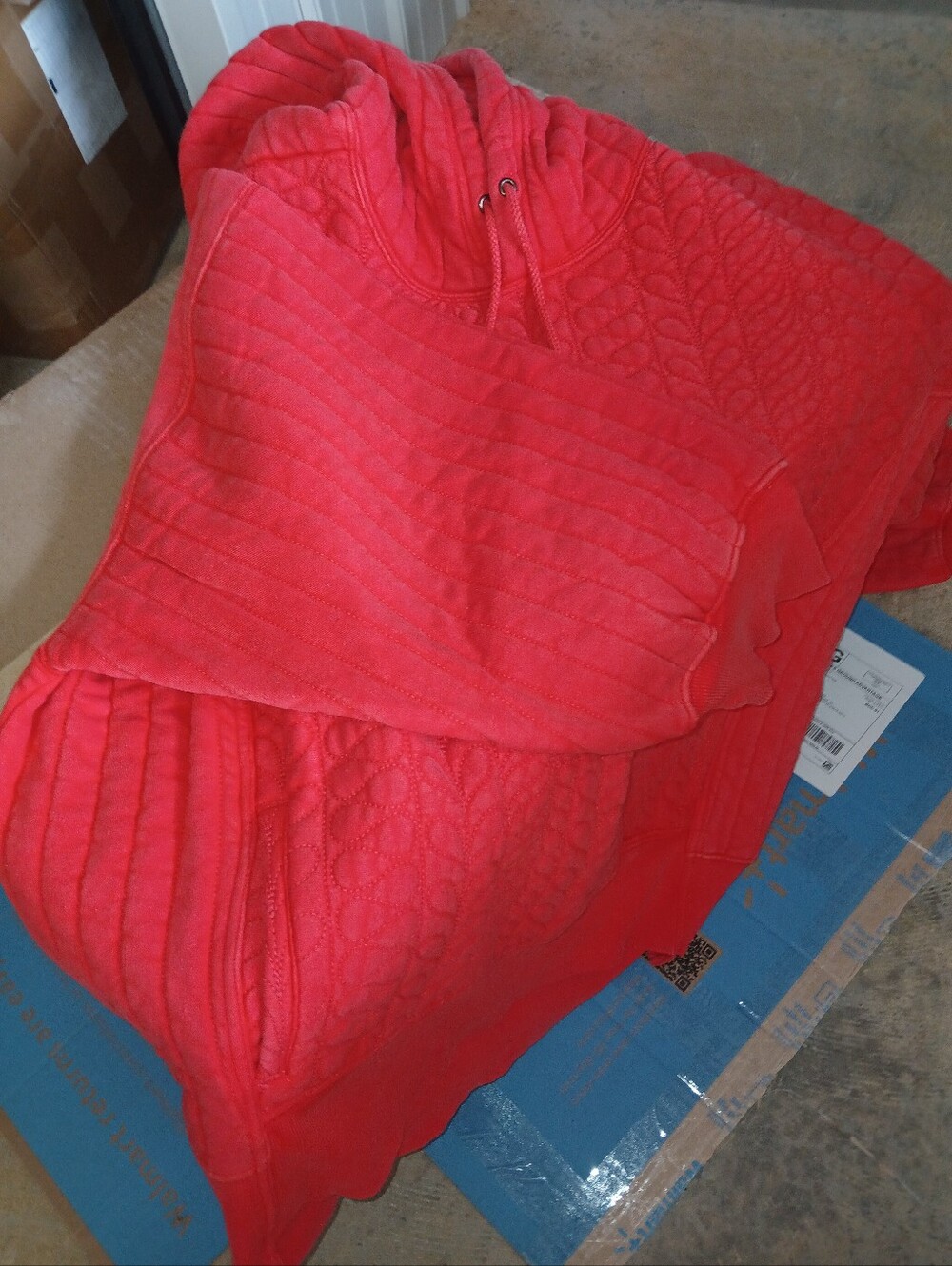 FP Movement by Free People Quilted Oversized Hoodie in Red - Picture 6 of 8